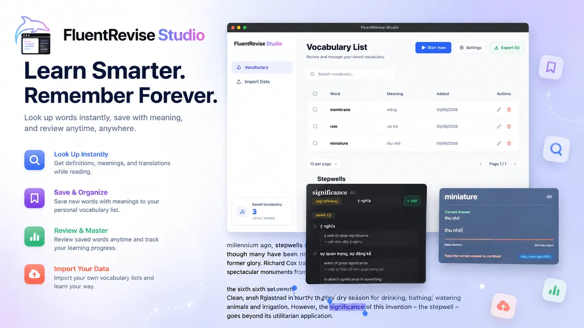 FluentRevise Studio App